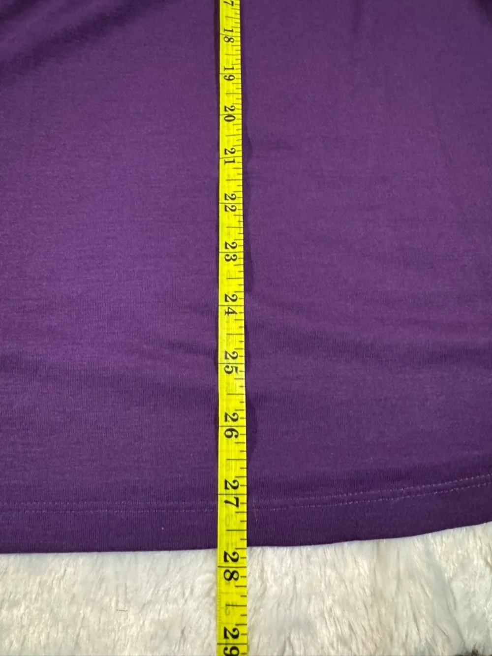 Women's Purple Elastic-Waist Tunic Top with Scoop Neck - Picture 8 of 8